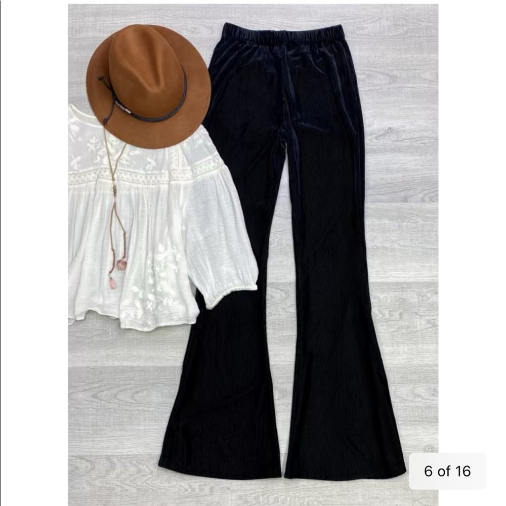 Velvet bell bottoms